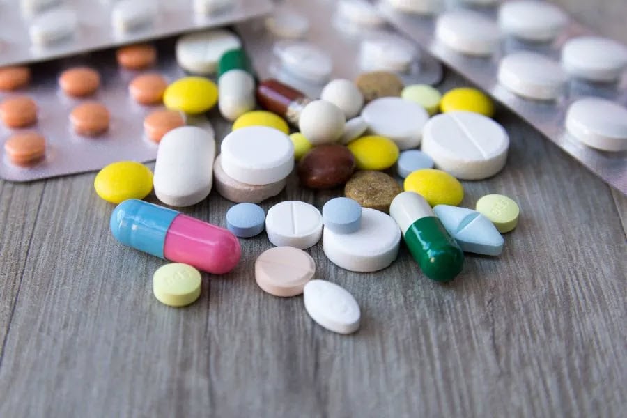 Meds on top of table